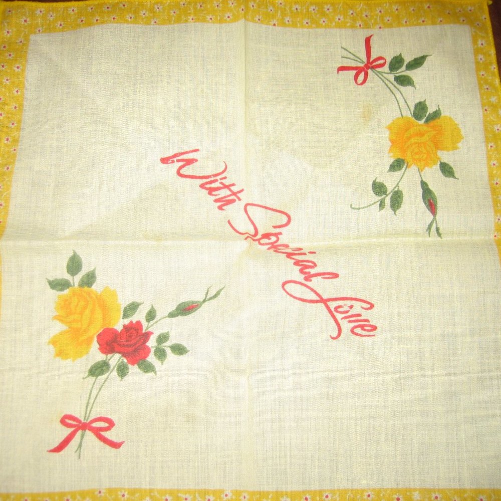 "With Special Love" Handkerchief